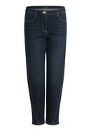 7/8 Length Jeans - Dark Blue Denim