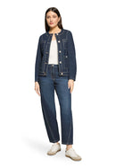 7/8 Length Jeans - Dark Blue Denim