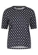 SS Graphic Print T-Shirt - Blue/cream