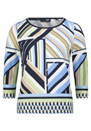 3/4 Sleeve T-Shirt - Blue & Green