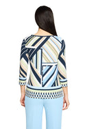 3/4 Sleeve T-Shirt - Blue & Green