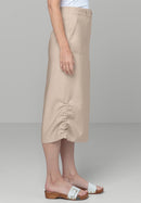 Natural Touch Midi Skirt - Cookie