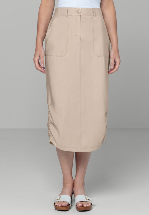 Natural Touch Midi Skirt - Cookie