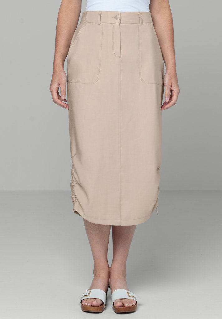 Natural Touch Midi Skirt - Cookie