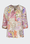 Natural Touch Print Blouse - Beige