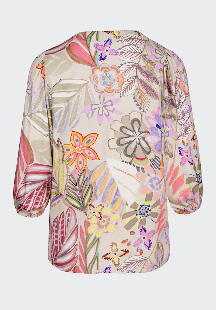 Natural Touch Print Blouse - Beige