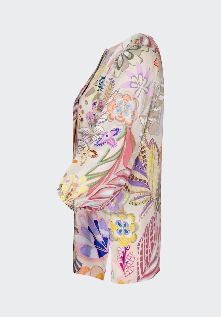 Natural Touch Print Blouse - Beige