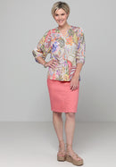 Natural Touch Print Blouse - Beige