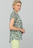 Urban Jungle Slip On Blouse - Green