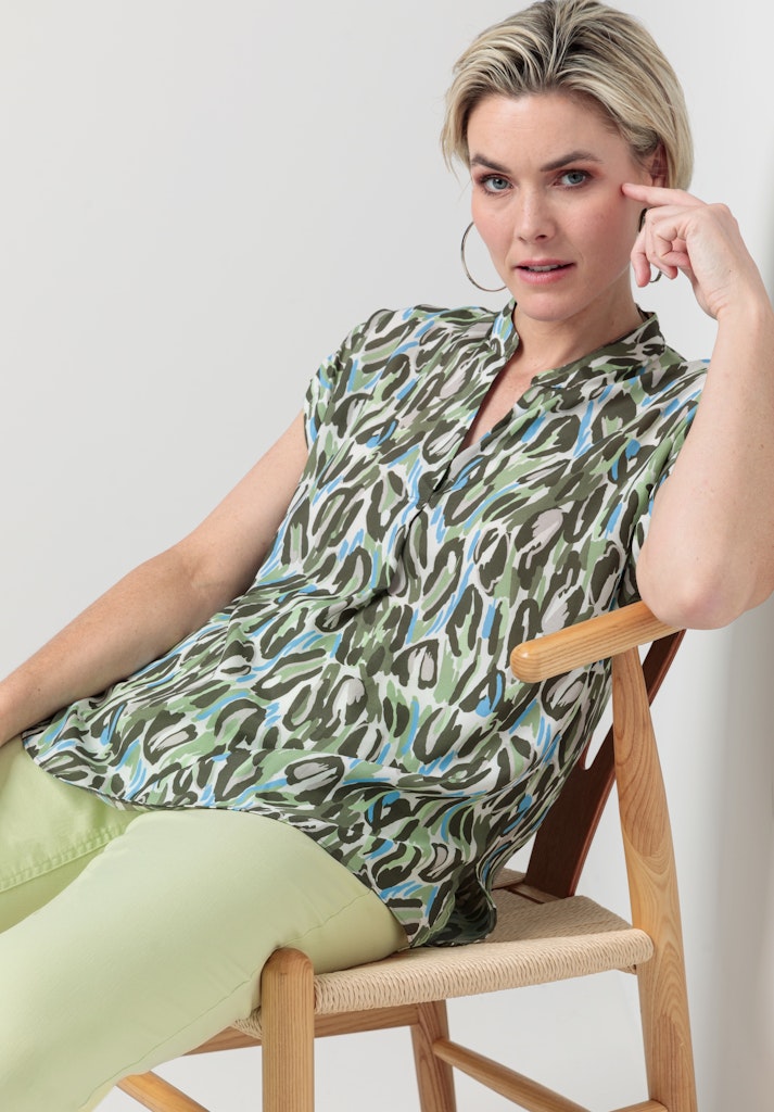 Urban Jungle Slip On Blouse - Green