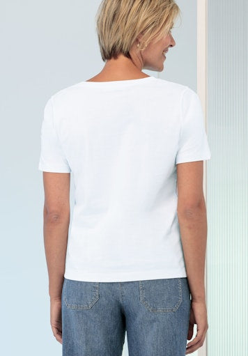 Blue Spirit Front Logo T-Shirt - White