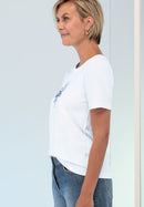 Blue Spirit Front Logo T-Shirt - White