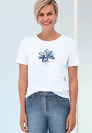 Blue Spirit Front Logo T-Shirt - White