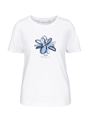 Blue Spirit Front Logo T-Shirt - White