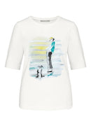Enjoy Life Front Print T-Shirt - White