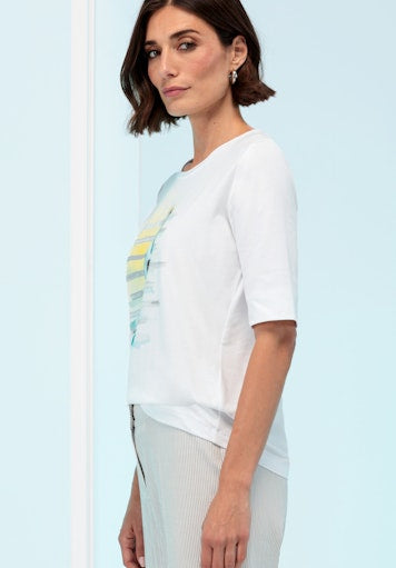 Enjoy Life Front Print T-Shirt - White