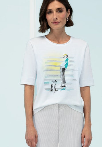 Enjoy Life Front Print T-Shirt - White