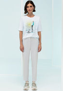 Enjoy Life Front Print T-Shirt - White