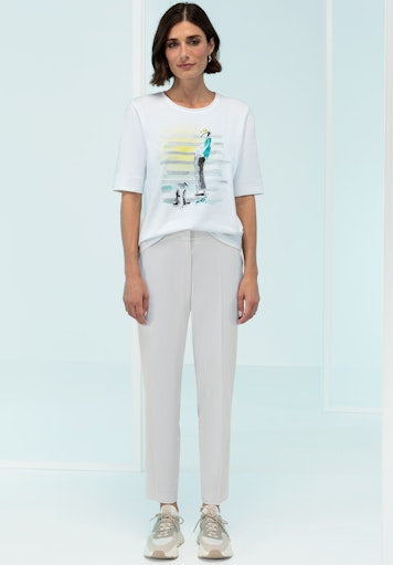 Enjoy Life Front Print T-Shirt - White