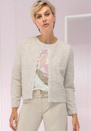 Soft Skills Round Neck Jacket - Chalk Melange