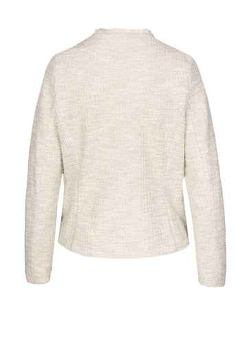 Soft Skills Round Neck Jacket - Chalk Melange