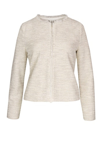 Soft Skills Round Neck Jacket - Chalk Melange