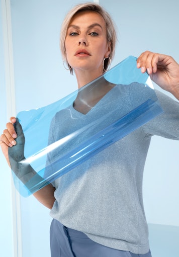 Event 2 V Neck T-Shirt - Smoke Blue