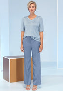 Event 2 V Neck T-Shirt - Smoke Blue