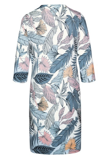 Event 2 3/4 Sleeve Print Dress - Blue