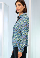 Start Up Print Slip Blouse - Green