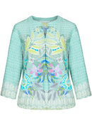 Enjoy Life Print Blouse - Green