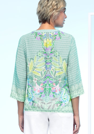 Enjoy Life Print Blouse - Green
