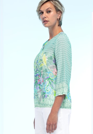 Enjoy Life Print Blouse - Green