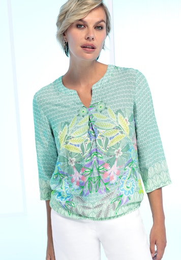 Enjoy Life Print Blouse - Green