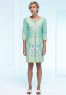 Enjoy Life 3/4 Sleeve Dress - Green