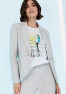 Enjoy Life Stripe Blazer - Grey