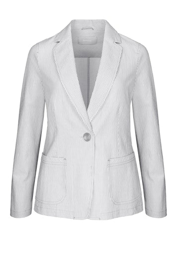 Enjoy Life Stripe Blazer - Grey