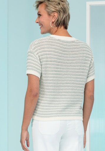 Enjoy Life Stripe Jumper - Grey