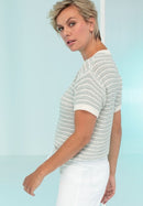 Enjoy Life Stripe Jumper - Grey