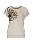 Bloom And Sparkle Embroidered Shirt - Oatmilk