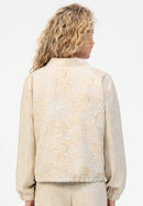Bloom And Sparkle Print Jacket - Beige