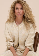 Bloom And Sparkle Print Jacket - Beige