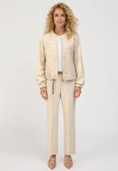 Bloom And Sparkle Print Jacket - Beige