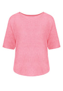 Bloom Sparkle Round Neck Jumper - Carnation