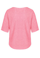 Bloom Sparkle Round Neck Jumper - Carnation