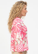 Bloom And Sparkle Print Blouse - Red