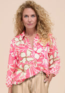 Bloom And Sparkle Print Blouse - Red