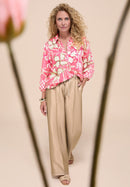 Bloom And Sparkle Print Blouse - Red