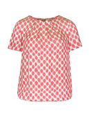 Bloom And Sparkle Print Blouse - Red