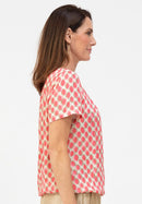 Bloom And Sparkle Print Blouse - Red